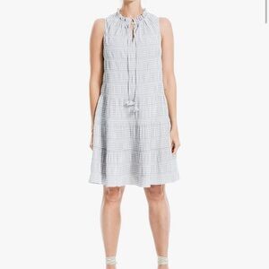 Max Studio Gray Checkered Sleeveless Dress